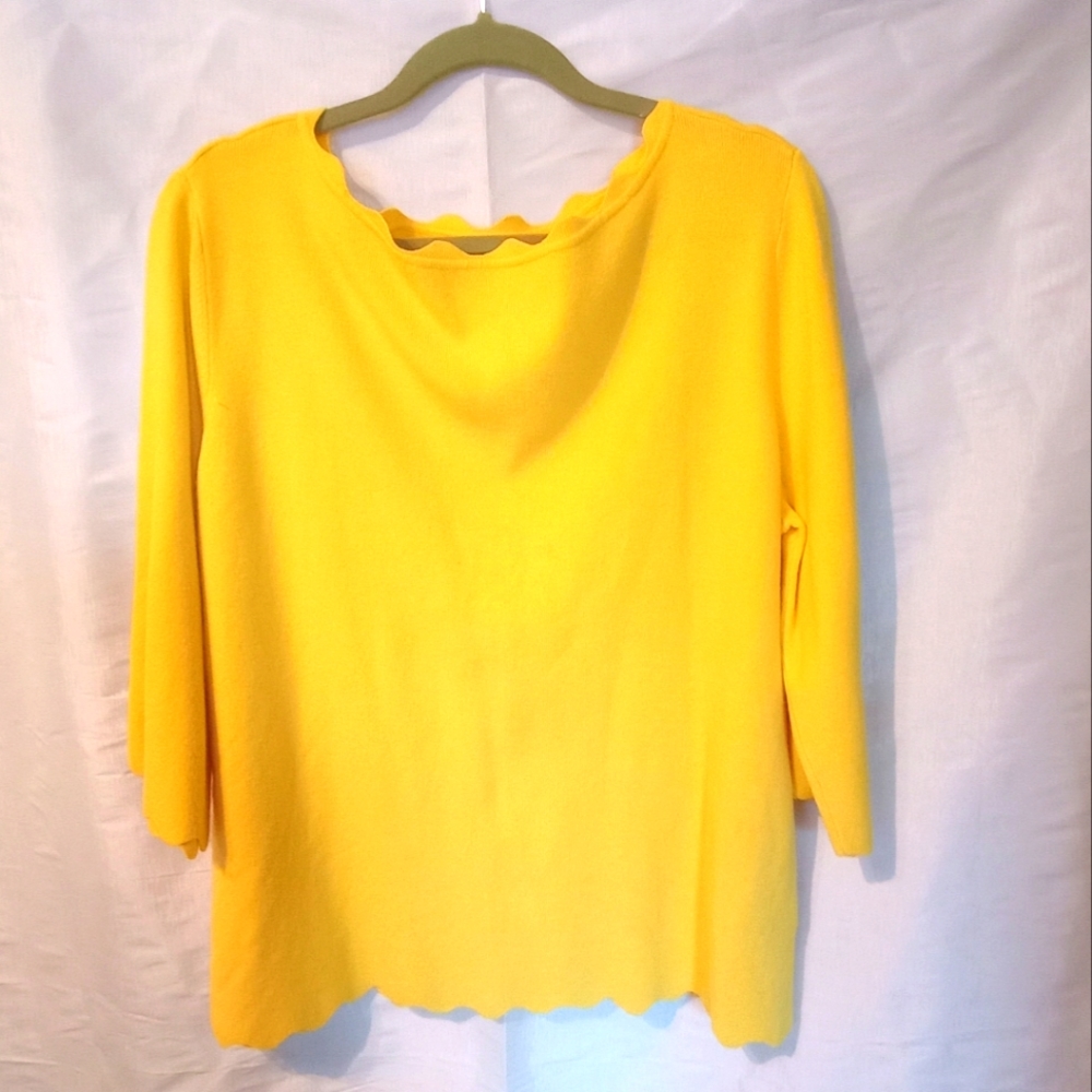 Ladies Bright Yellow Knitted Sweater